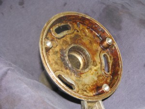 Worn bearing housing 