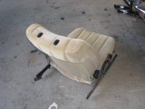rear of velour seat 