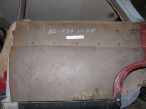 One of the New old stock doors wghich will have to be derusted , etch primed etc before fitting . 